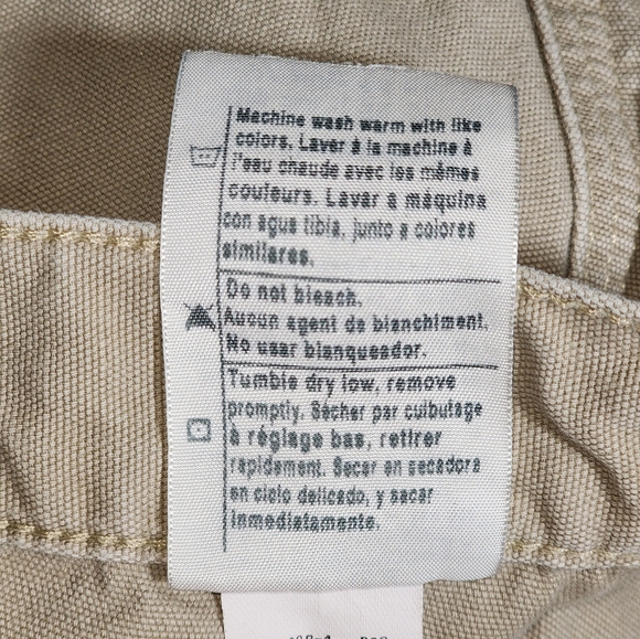 Carhartt Beige 100% Cotton Canvas Relaxed Fit Utility Cargo Pants Men's Sz 38X30 - Picture 10 of 11